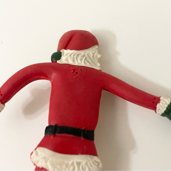 Vintage Santa Claus Bendy Figure and 1984 Santa Pencil Topper - Picture 12 of 16